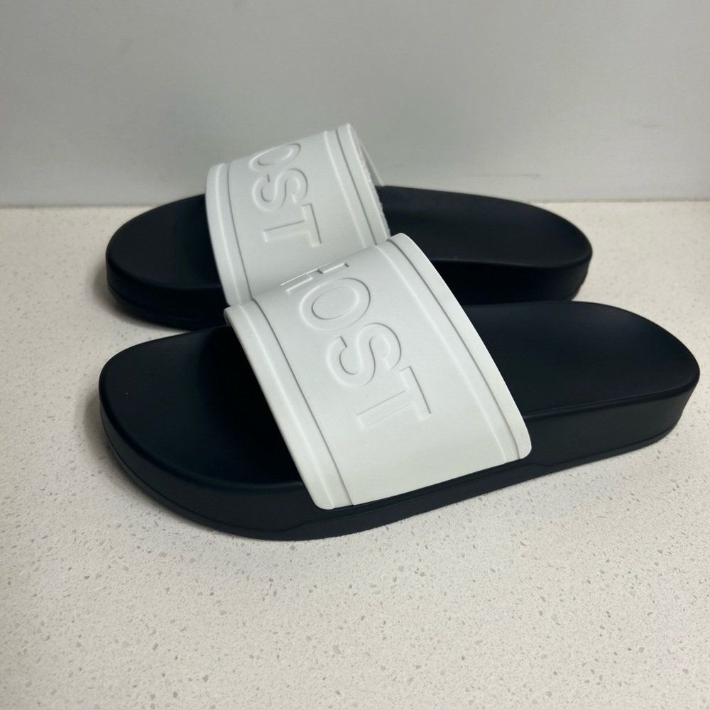Ghost Golf Black and White Slide Slide Sandals Men’s Size 9 / W 10.5 NWOT
